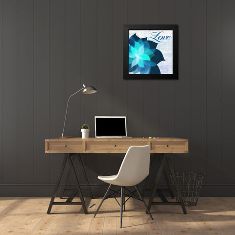 Watercolor Love Black Modern Wood Framed Art Print by Greene, Taylor