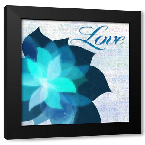 Watercolor Love Black Modern Wood Framed Art Print by Greene, Taylor