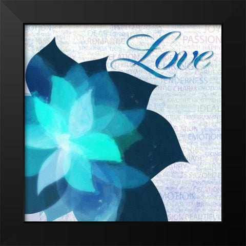 Watercolor Love Black Modern Wood Framed Art Print by Greene, Taylor