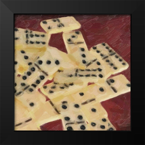 CLASSIC DOMINOS Black Modern Wood Framed Art Print by Greene, Taylor