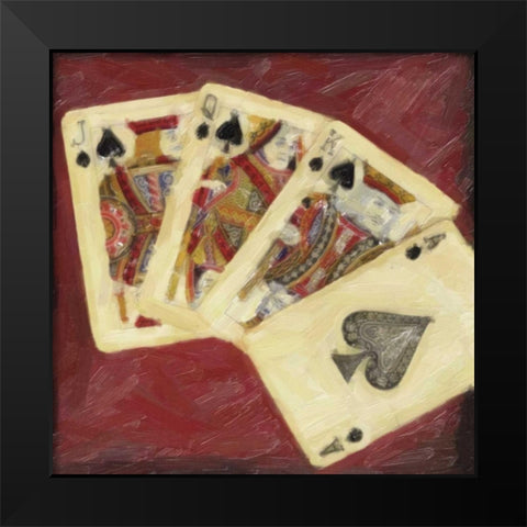 CLASSIC CARDS Black Modern Wood Framed Art Print by Greene, Taylor