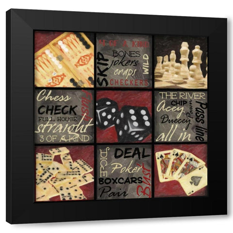 CLASSIC GAMES A Black Modern Wood Framed Art Print with Double Matting by Greene, Taylor