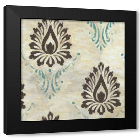 Medallion1 Black Modern Wood Framed Art Print with Double Matting by Greene, Taylor