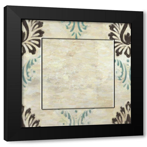 Medallion With Center 2 Black Modern Wood Framed Art Print with Double Matting by Greene, Taylor