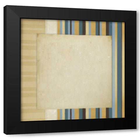 Striipes 1 Black Modern Wood Framed Art Print with Double Matting by Greene, Taylor