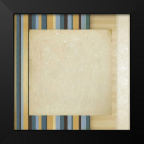 Striipes 2 Black Modern Wood Framed Art Print by Greene, Taylor