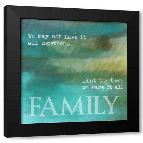Family Black Modern Wood Framed Art Print by Greene, Taylor