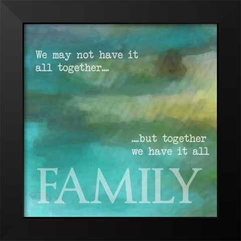Family Black Modern Wood Framed Art Print by Greene, Taylor