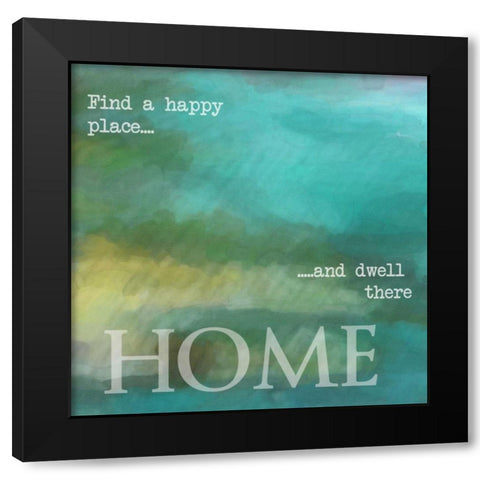 HOME Black Modern Wood Framed Art Print with Double Matting by Greene, Taylor