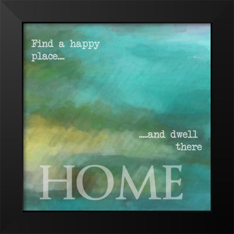 HOME Black Modern Wood Framed Art Print by Greene, Taylor
