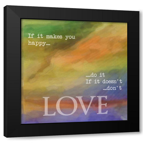Love Black Modern Wood Framed Art Print with Double Matting by Greene, Taylor