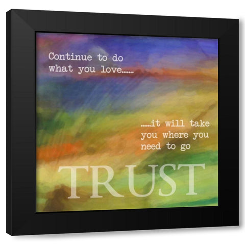 TRUST Black Modern Wood Framed Art Print with Double Matting by Greene, Taylor