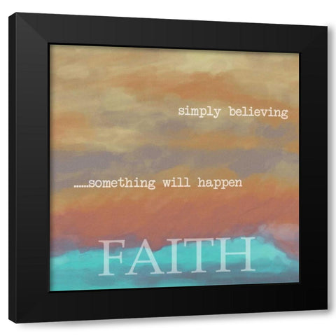 SIMPLY FAITH Black Modern Wood Framed Art Print with Double Matting by Greene, Taylor