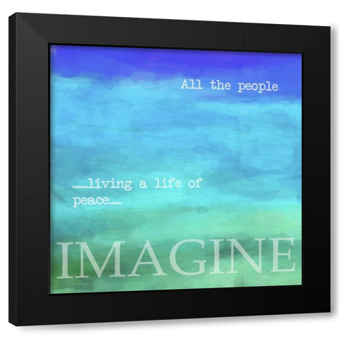 IMAGINE Black Modern Wood Framed Art Print with Double Matting by Greene, Taylor