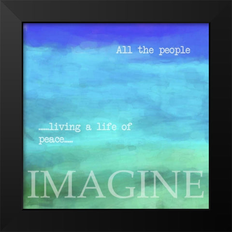 IMAGINE Black Modern Wood Framed Art Print by Greene, Taylor