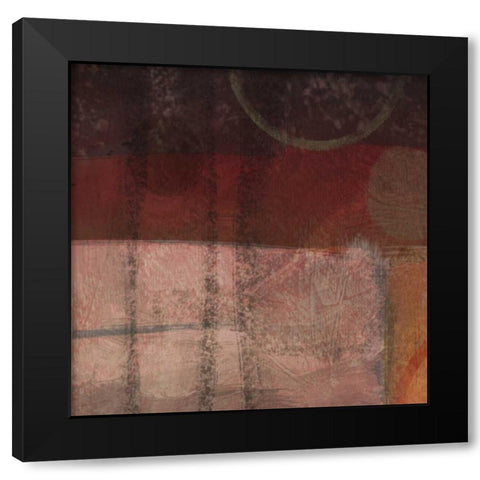 KINESIS RED II Black Modern Wood Framed Art Print with Double Matting by Greene, Taylor
