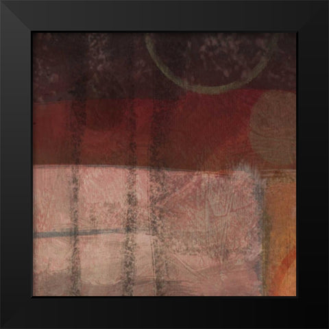 KINESIS RED II Black Modern Wood Framed Art Print by Greene, Taylor