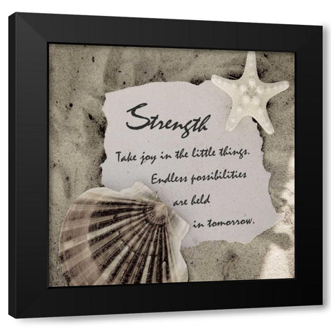 Shell Group 2 Black Modern Wood Framed Art Print with Double Matting by Greene, Taylor