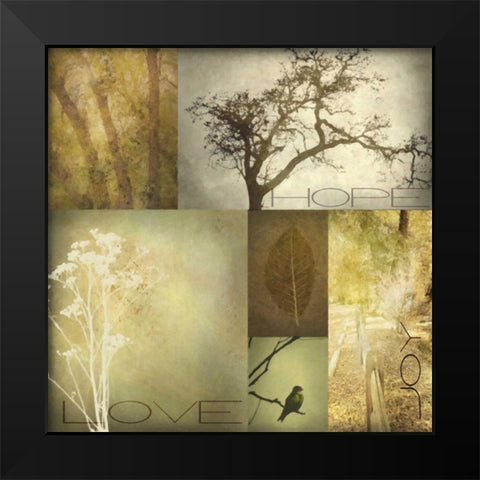 TREES Black Modern Wood Framed Art Print by Greene, Taylor