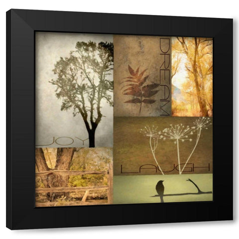 TREES 2 Black Modern Wood Framed Art Print with Double Matting by Greene, Taylor