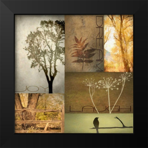 TREES 2 Black Modern Wood Framed Art Print by Greene, Taylor
