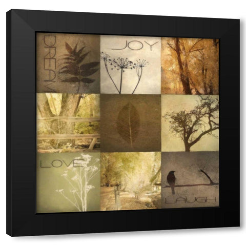 SILHOUTTE BEAUTY 9 PATCH A Black Modern Wood Framed Art Print by Greene, Taylor