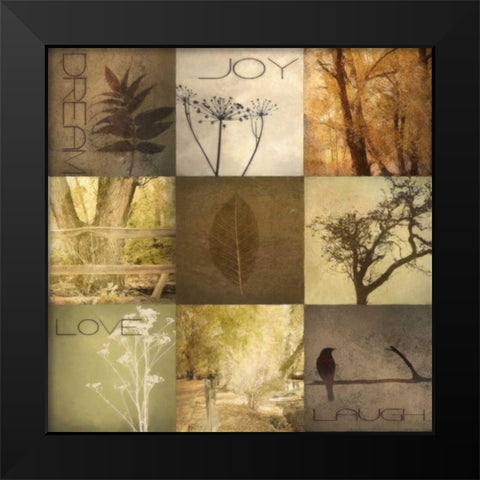 SILHOUTTE BEAUTY 9 PATCH A Black Modern Wood Framed Art Print by Greene, Taylor
