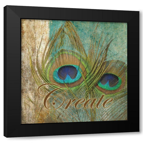 Feather Create B Black Modern Wood Framed Art Print by Greene, Taylor