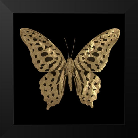 Hope Gold Butterfly Black Modern Wood Framed Art Print by Greene, Taylor