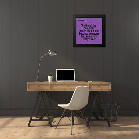 POST# 612 Black Modern Wood Framed Art Print by Greene, Taylor