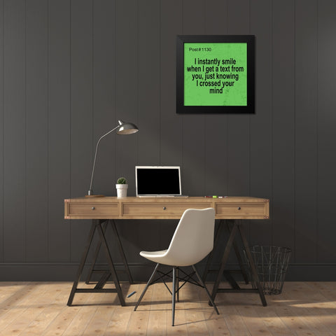 POST# 1130 F Black Modern Wood Framed Art Print by Greene, Taylor