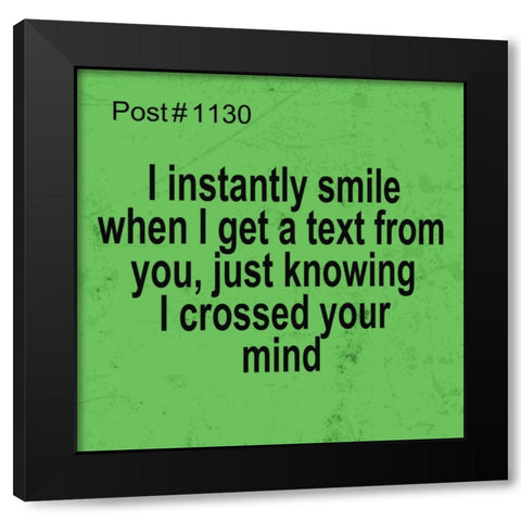 POST# 1130 F Black Modern Wood Framed Art Print by Greene, Taylor