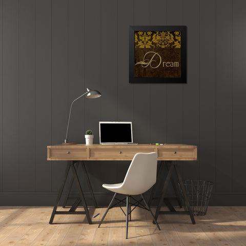 OSCAR GOLD A2 Black Modern Wood Framed Art Print by Greene, Taylor