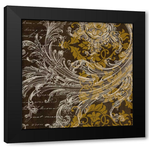OSCAR GOLD A9 Black Modern Wood Framed Art Print with Double Matting by Greene, Taylor