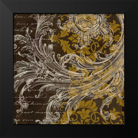 OSCAR GOLD A9 Black Modern Wood Framed Art Print by Greene, Taylor