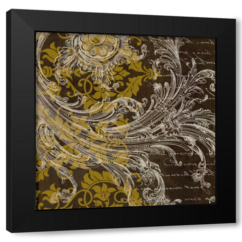 OSCAR GOLD B4 Black Modern Wood Framed Art Print with Double Matting by Greene, Taylor