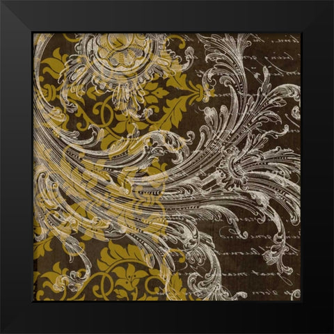 OSCAR GOLD B4 Black Modern Wood Framed Art Print by Greene, Taylor
