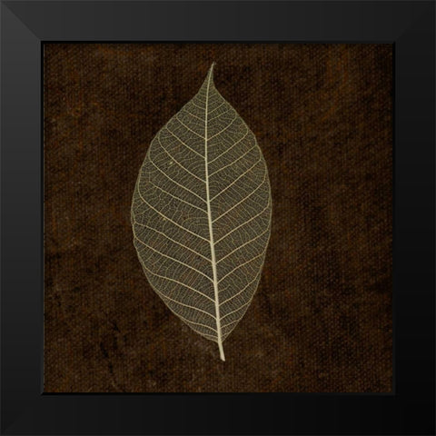 Spice Gold Leaf Black Modern Wood Framed Art Print by Greene, Taylor