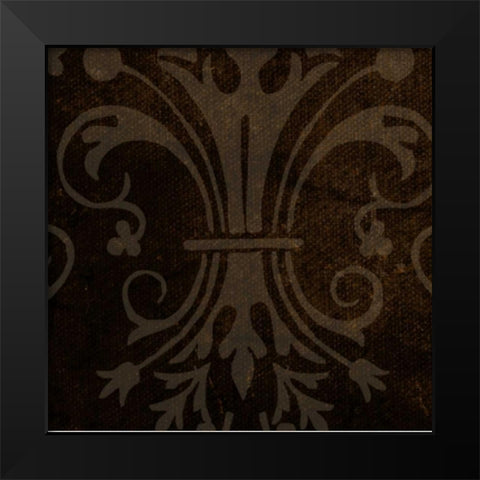 Spice Gold Damask 2 Black Modern Wood Framed Art Print by Greene, Taylor