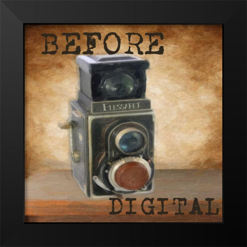 BEFORE DIGITAL Black Modern Wood Framed Art Print by Greene, Taylor
