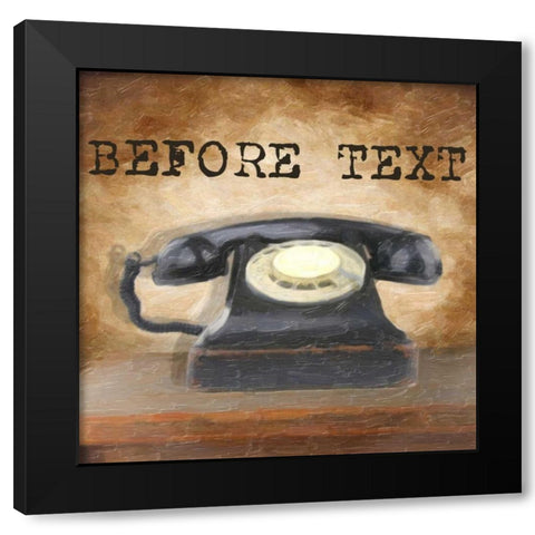 BEFORE TEXT Black Modern Wood Framed Art Print by Greene, Taylor