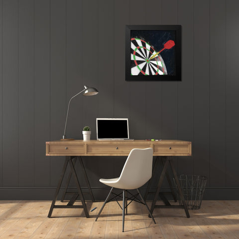 EYE OF THE BULL Black Modern Wood Framed Art Print by Greene, Taylor