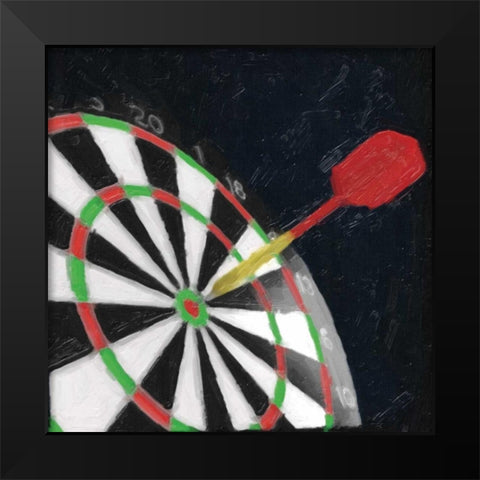 EYE OF THE BULL Black Modern Wood Framed Art Print by Greene, Taylor