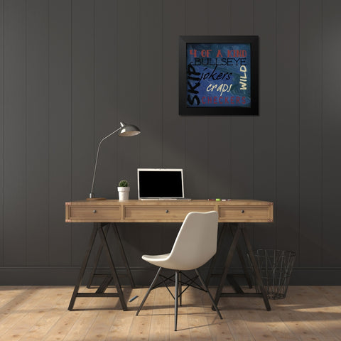 THE GAME Black Modern Wood Framed Art Print by Greene, Taylor