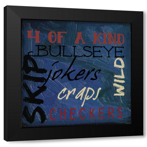 THE GAME Black Modern Wood Framed Art Print by Greene, Taylor