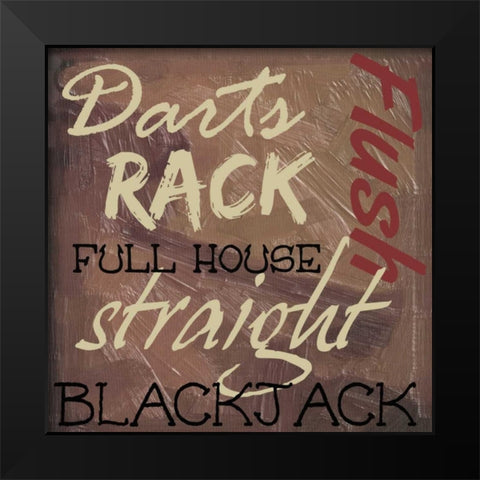 DARTS Black Modern Wood Framed Art Print by Greene, Taylor