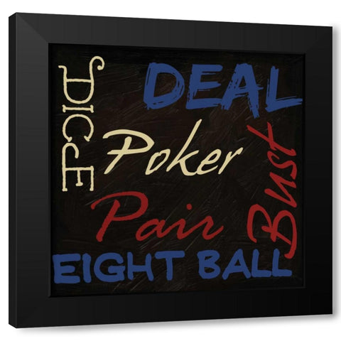 GAMES Black Modern Wood Framed Art Print with Double Matting by Greene, Taylor