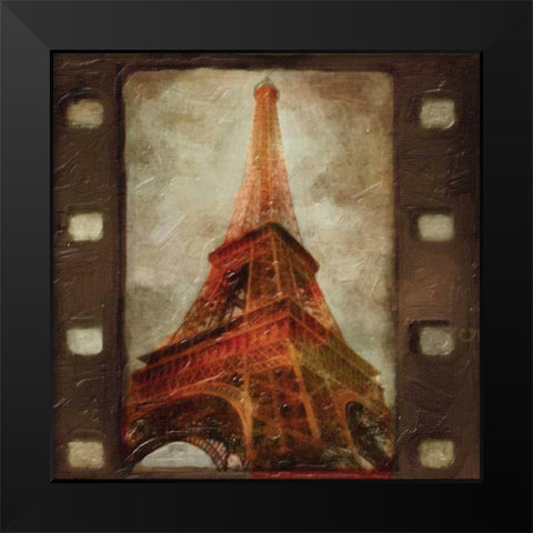 Travel 9 EIFFEL Black Modern Wood Framed Art Print by Greene, Taylor