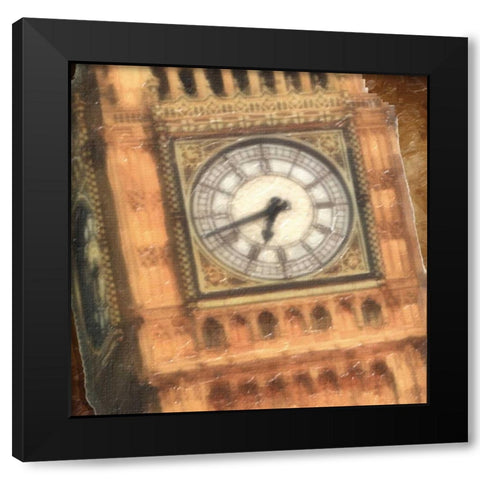 Travel 9 BIG BEN Black Modern Wood Framed Art Print with Double Matting by Greene, Taylor