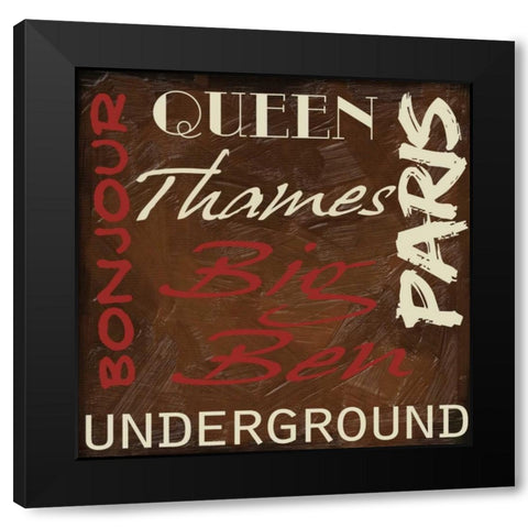 Travel 9 D Black Modern Wood Framed Art Print with Double Matting by Greene, Taylor